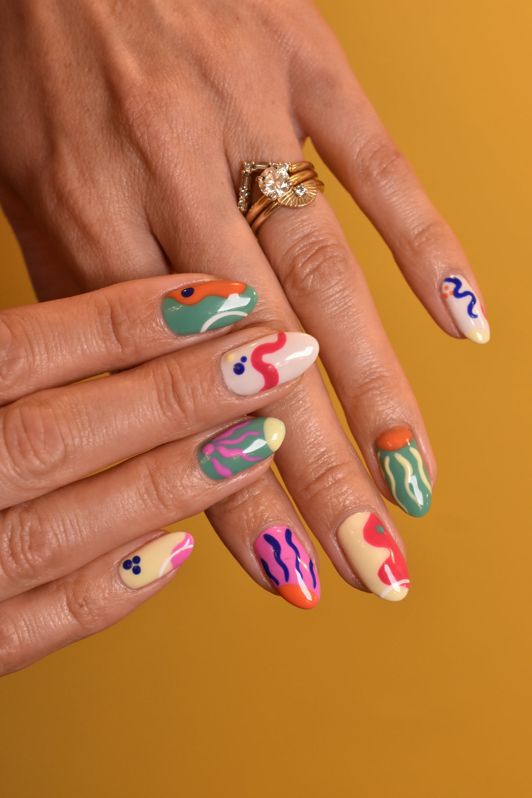 Mystery mani artist's choice gel polish nail art by Alba