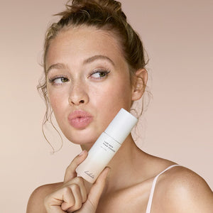 Model loves her foaming cleanser for eye lash extensions